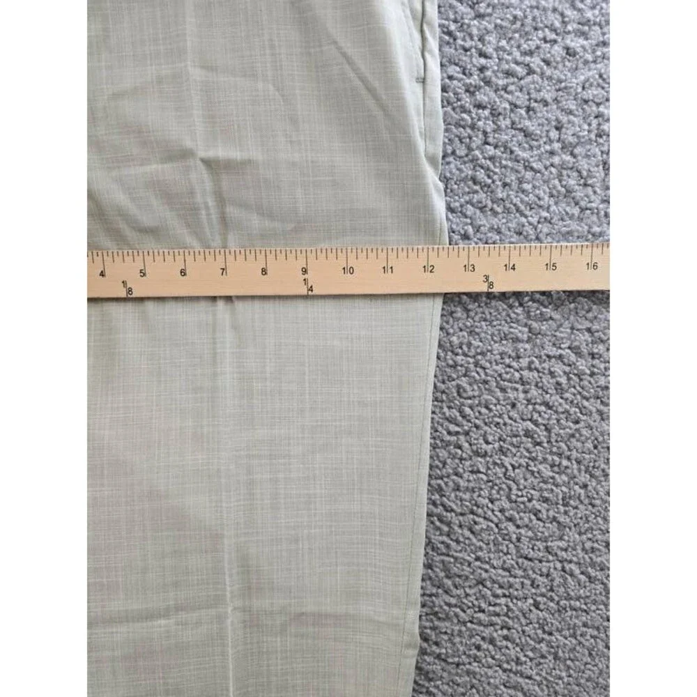 Calvin Klein Slim-Fit Dress Pants Men's 36Wx32L Taupe Solid Zip/Button Closure